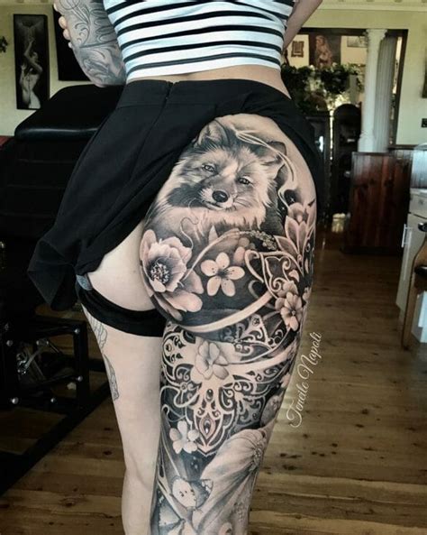 thigh to butt tattoo|20 Thigh Tattoos For Women That Are Both Flirty And。